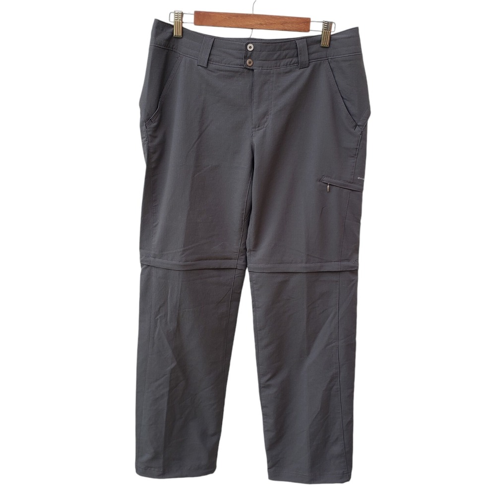Columbia Womens Zip Off Pants Size 10 Regular Omni Shade Convertible Shorts Gray